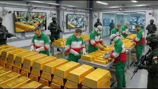 Inside Iran’s 24K Gold Factory How Mining Ore Is Refined Into Gold Bars (Full Process)