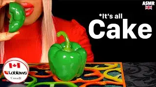ASMR Eating Realistic CAKE Green Bell Pepper, Eating Sounds, Loblaws Oreo, Cake Art, Mukbang 먹방