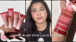 SWATCHING ALL MARS BLUSH HOUR LIQUID BLUSHES