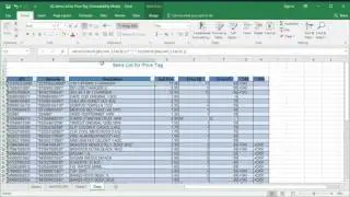 How to create price tag list in Excel for Label price tag