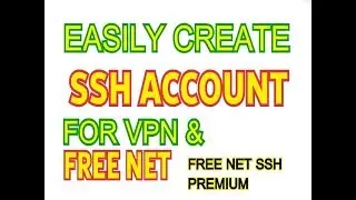 How to create ssh account for vpn connection