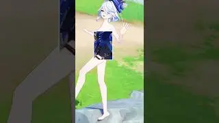 Furina in her birthday suit skin | Genshin Impact #shorts #furina #mod