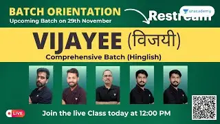 "Vijayee (विजयी): NORCET-6 Comprehensive Batch 🔥 | Hinglish Orientation & Q&A Live!"