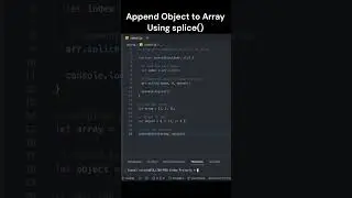 Append Object to Array Using splice() 
