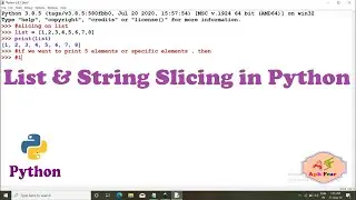 #8 List and String Slicing in Python | Python Tutorial For Beginners