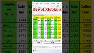 XLOOKUP Function in Excel in multiple condition | #exceltips #excel #shortvideo