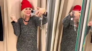 Zara примерка свитера , и головных уборов ,, стильно ? Да