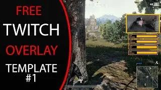 Free Twitch Overlay Template #1 PUBG STYLE