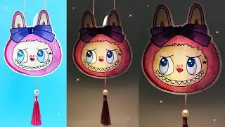 Labubu Lantern / How to make a Paper Lantern / Paper Lantern Drawing Ideas