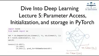 Dive Into Deep Learning - Lecture 5: Parameter Access, Initialization, and storage in PyTorch