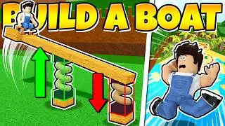 THE STRONGEST CATAPULT With Ropes, Wires & Springs! Roblox Build a Boat