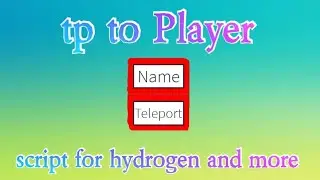 to to player script for hydrogen and more go to pin comment to try the script enjoy