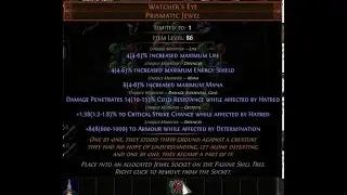 POE 3.20 賭Watcher's Eye眼仔3.0 (Watcher's eye reroll)