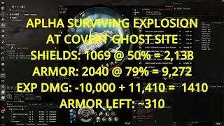EVE ONLINE - ALPHA vs GHOST SITE (survive explosion)