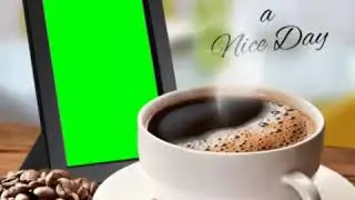green screen photoframe wishes good morning
