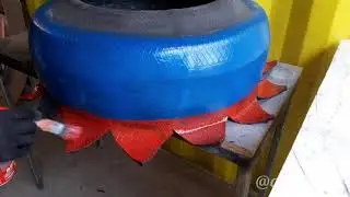 Клумба из старой покрышки (ШИНЫ). DIY