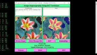 Python Code for Image Steganography Using DCT Technique Full Source Code | IEEE Based Project