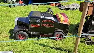 Some Lister steam machines and a monkey on a bicycle at Castle Combe steam rally 2024
