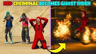 GTA X FREE FIRE : RED CREIMINAL VS HIP HOP BUNDLE || RED CREIMINAL BECOMES GHOST RIDER in GTA 5 | #1