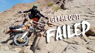 First time riding alone through a river bed - Almost didn't make it out