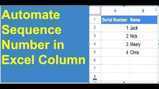 Automate Sequence Number in Excel Columns | =Sequence | Quick Excel Tips and Tricks | Part 2