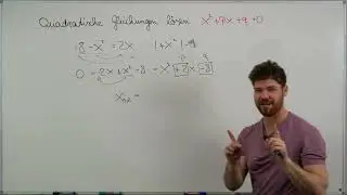 Quadratische Gleichungen. LÖSEN mit PQ Formel. Beispiel.