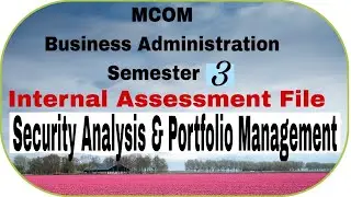 SAPM BADM 304 SEM 3 MCOM project file #uok