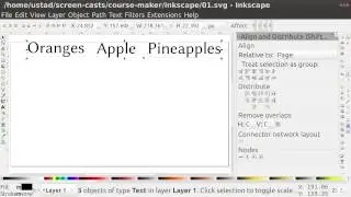 Inkscape Align Horizontal