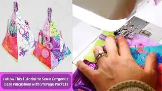 How to Sew a Stylish Desk Pincushion with Handy Pockets | August K.I.S.S 2024
