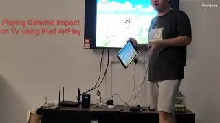 Playing Genshin Impact on TV using iPad AirPlay and PS4 Controller