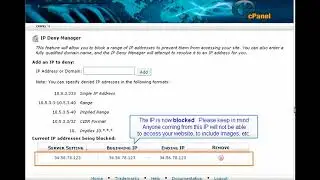 Block a range of IP addresses to prevent them from accessing your site