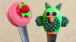 Чайная ложка из полимерной глины • Макарон • Polymer clay tutorial