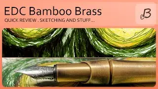 EDC bamboo brass pocket fountain pen