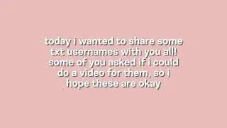 ꒰💌꒱ Aesthentic Txt Username