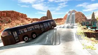 Bus vs Massive Speed Bumps || BeamNG.Drive