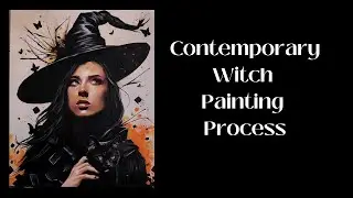 Spooky Contemporary Witch Painting