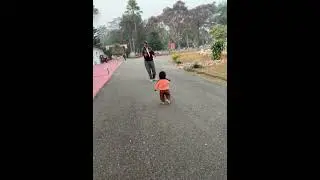 Rayongs Evening walk with his Grandpa #armylife