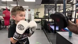 Little Eli doing some punches