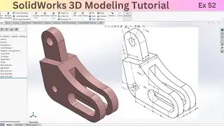 SolidWorks Part Modeling Tutorial: Ex 52 | Pivot Guide 3D Modeling in SolidWorks