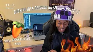 TRIPLE BEAM PM COOKS UP & RAPS ON HER OWN BEAT 🔥 PT.2 | cookin up w pm. (episode 22)