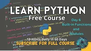 Mastering Python Built-in Functions & Essential Modules Day 6 #pythonprogramming #pythonprogramming