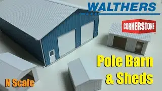 N Scale - Walthers Pole Barn and Sheds