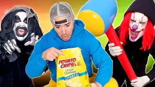 Clown crushed my potato chips 😱👻