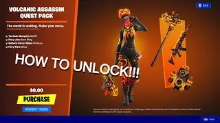 How To COMPLETE ALL VOLCANIC ASSASSIN CHALLENGES in Fortnite! (Volcanic Assassin Quests Pack Guide)