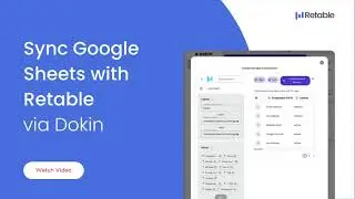 Sync Google Sheets with Retable via Dokin | Retable