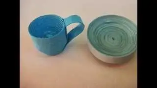 Кукольная посуда в технике квиллинг =)