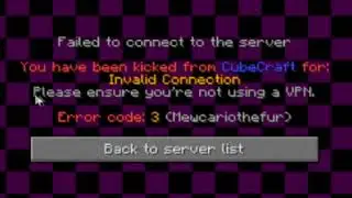 CubeCraft has now a VPN protection??!!???! #NoClickBait