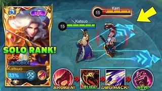 LANCELOT BEST BROKEN BUILD FOR ONE SHOT IN SOLO RANK!! ( INSANE DAMAGE! 😱 )