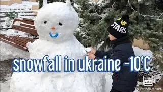 Snowfall In Ukraine 🇺🇦  First Snow  of odessa 2021 
