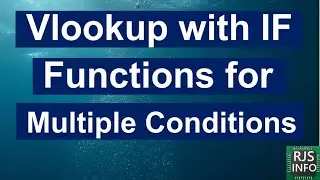 IF Vlookup formula | Excel vlookup with multiple condition | Excel Tutoring
